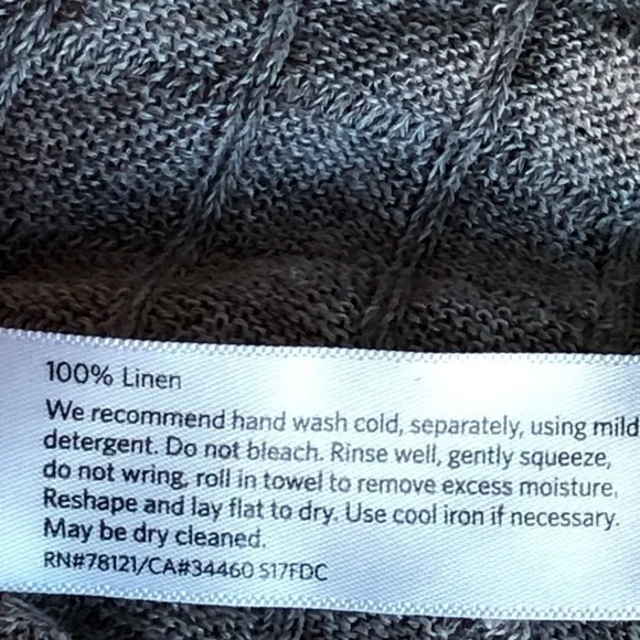 Eileen Fisher Waterfall Cardigan Linen Neutral Large - Picture 6 of 9